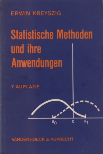 Statistische Methoden und ihre Anwendungen von Vandenhoeck + Ruprecht